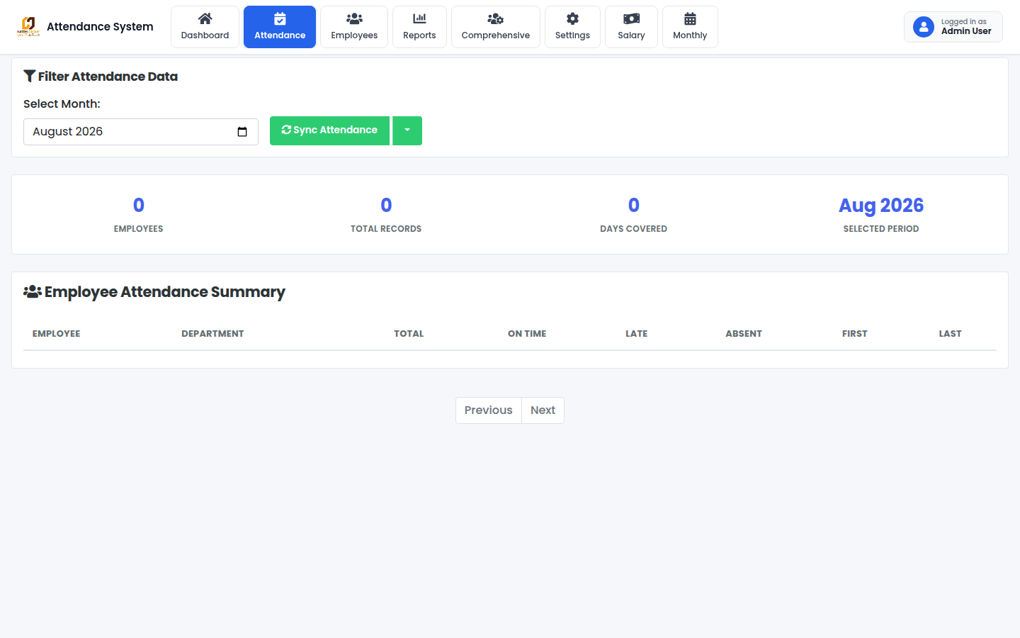Hatem Group Attendance — Attendance log